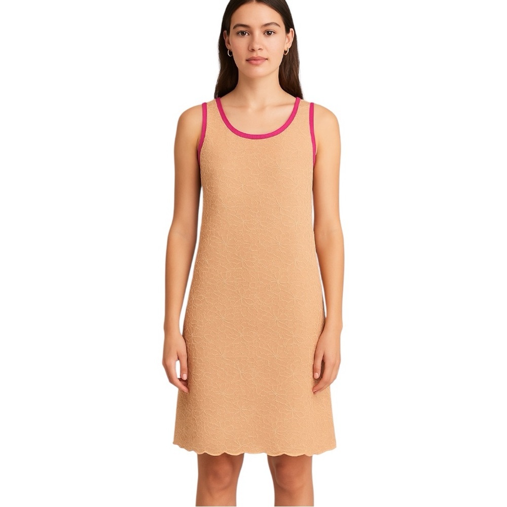 Bl^nk London Peach Lace Trim Shift Dress – Size Small Oversized Fits like Medium